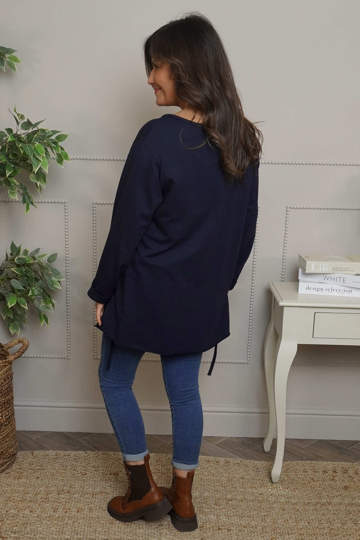 Garnette Cotton Top Navy