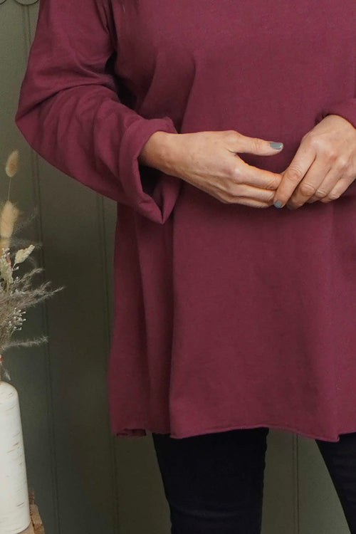 Sasha Cotton Top Wine - Image 3