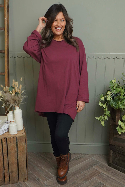 Sasha Cotton Top Wine - Image 1