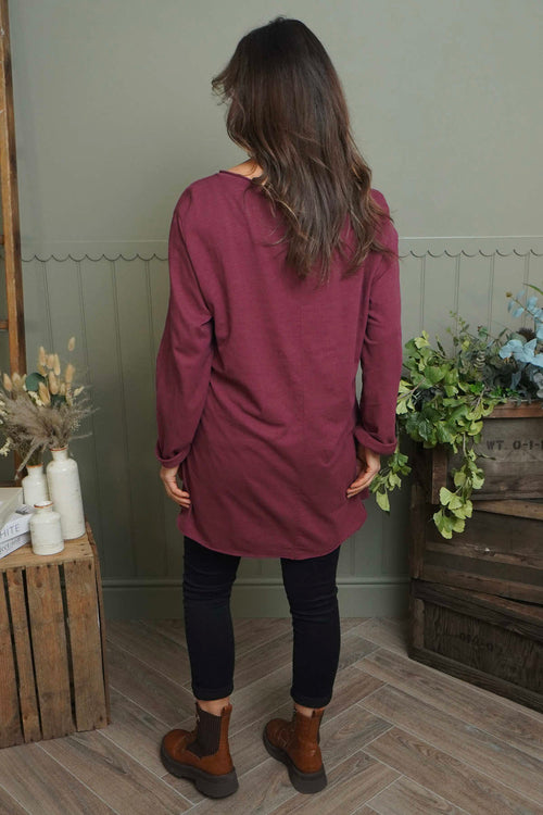 Sasha Cotton Top Wine - Image 4