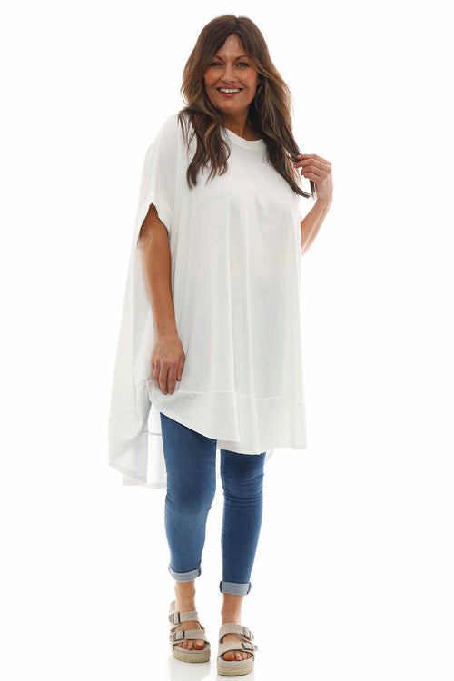 Marion Rolled Sleeve Tunic White