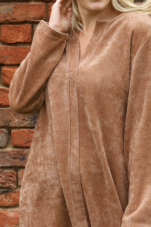 Winifred Cord Tunic Brown - Image 3