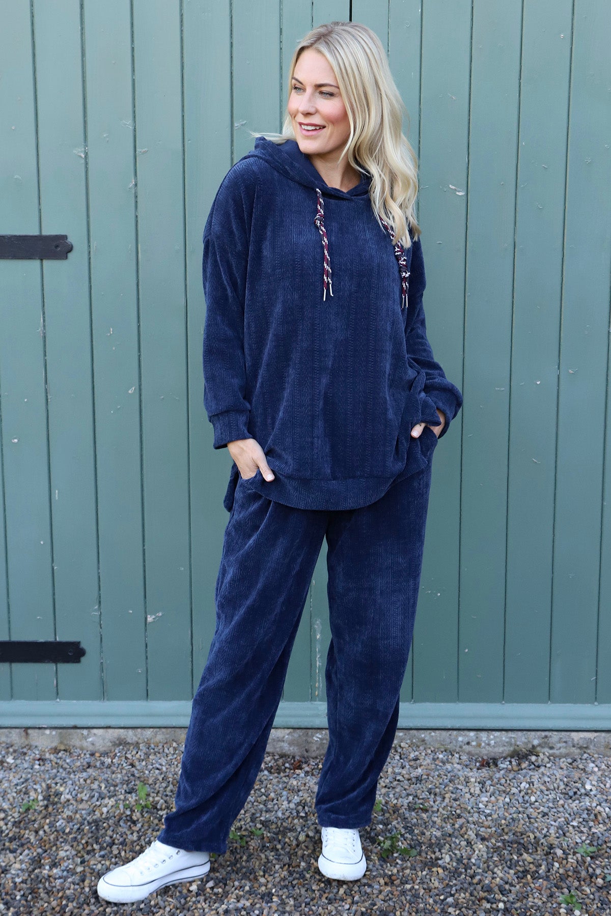 Alexandra Hooded Top Navy