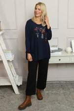 Lillian Christmas Jumper Navy Navy - Lillian Christmas Jumper Navy