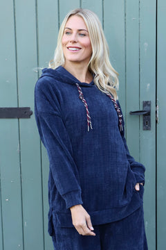 Alexandra Hooded Top Navy