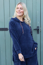 Alexandra Hooded Top Navy Navy - Alexandra Hooded Top Navy