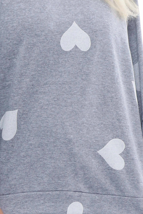 Nigella Heart Sweatshirt Marl Grey - Image 3