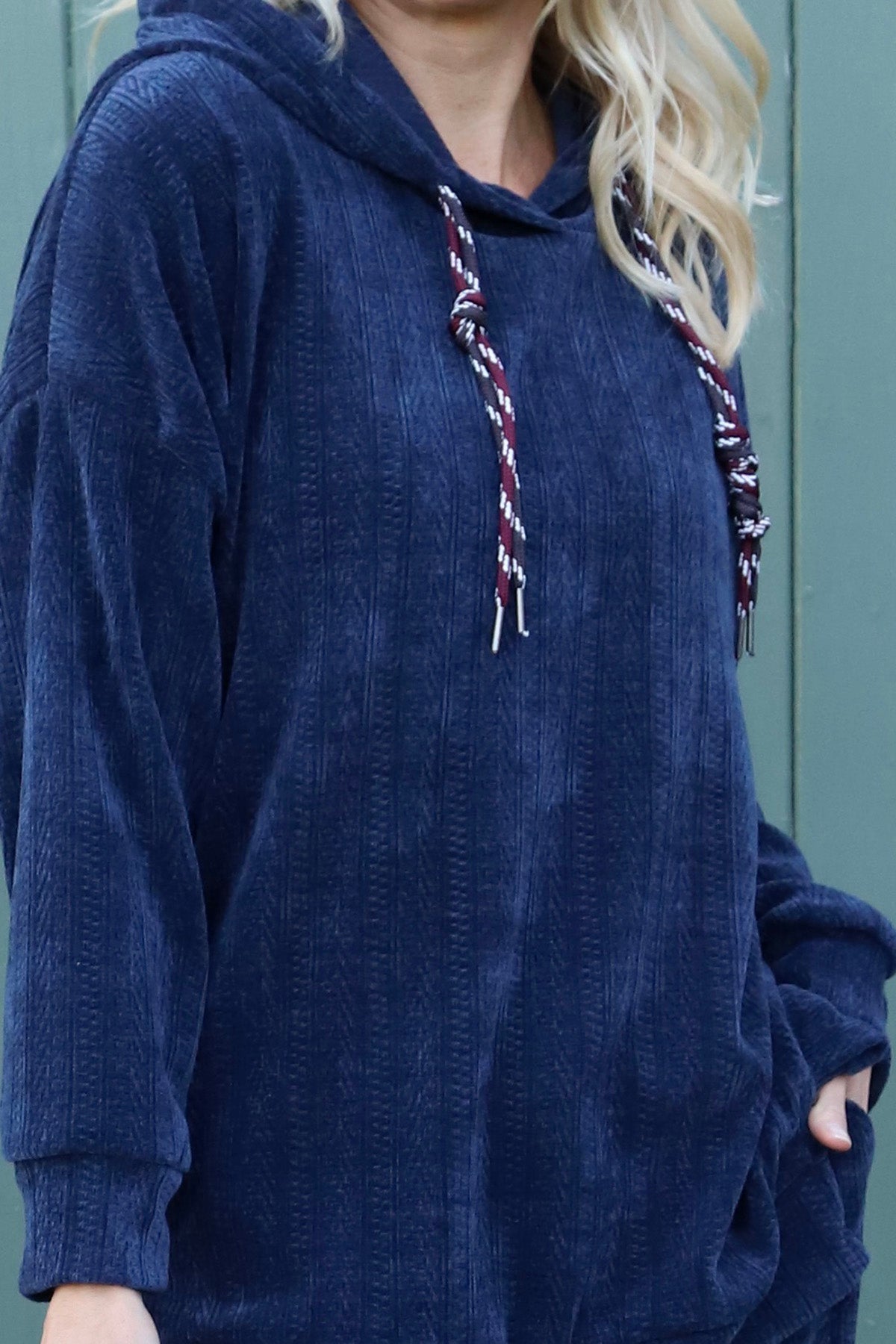 Alexandra Hooded Top Navy