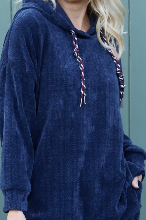 Alexandra Hooded Top Navy - Image 3