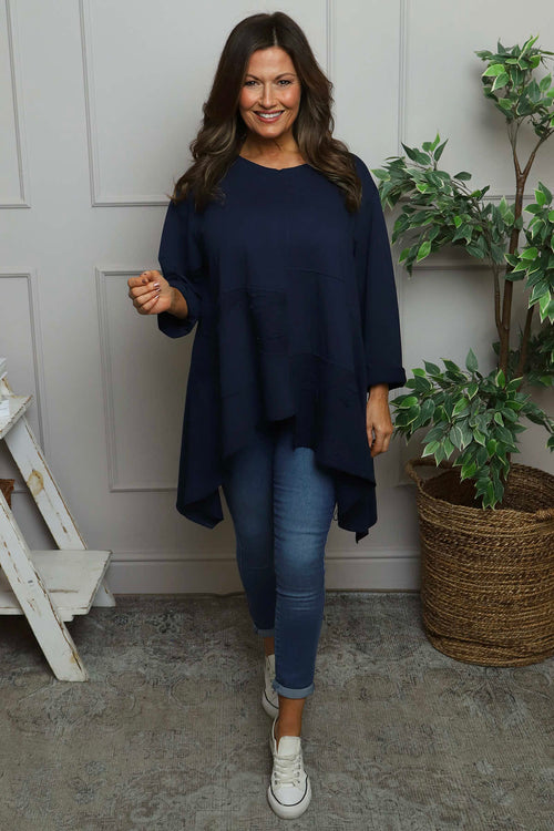 Berenice Cotton Top Navy - Image 3