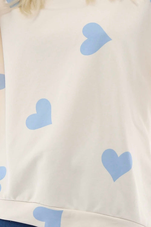 Nigella Heart Sweatshirt Buttermilk/Blue - Image 5