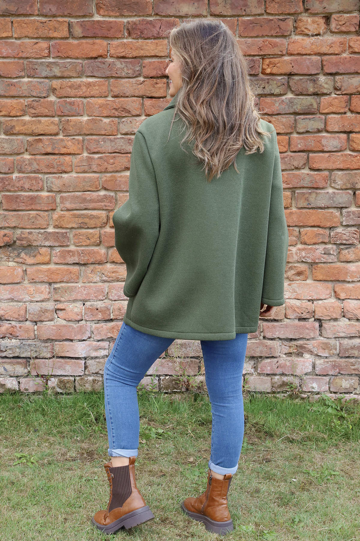 Marzia Button Jacket Khaki