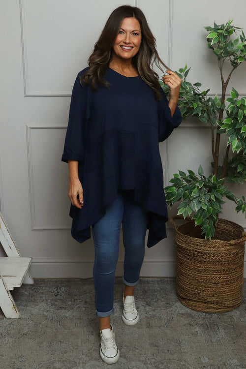 Berenice Cotton Top Navy - Image 4