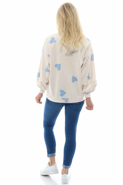 Nigella Heart Sweatshirt Buttermilk/Blue - Image 7