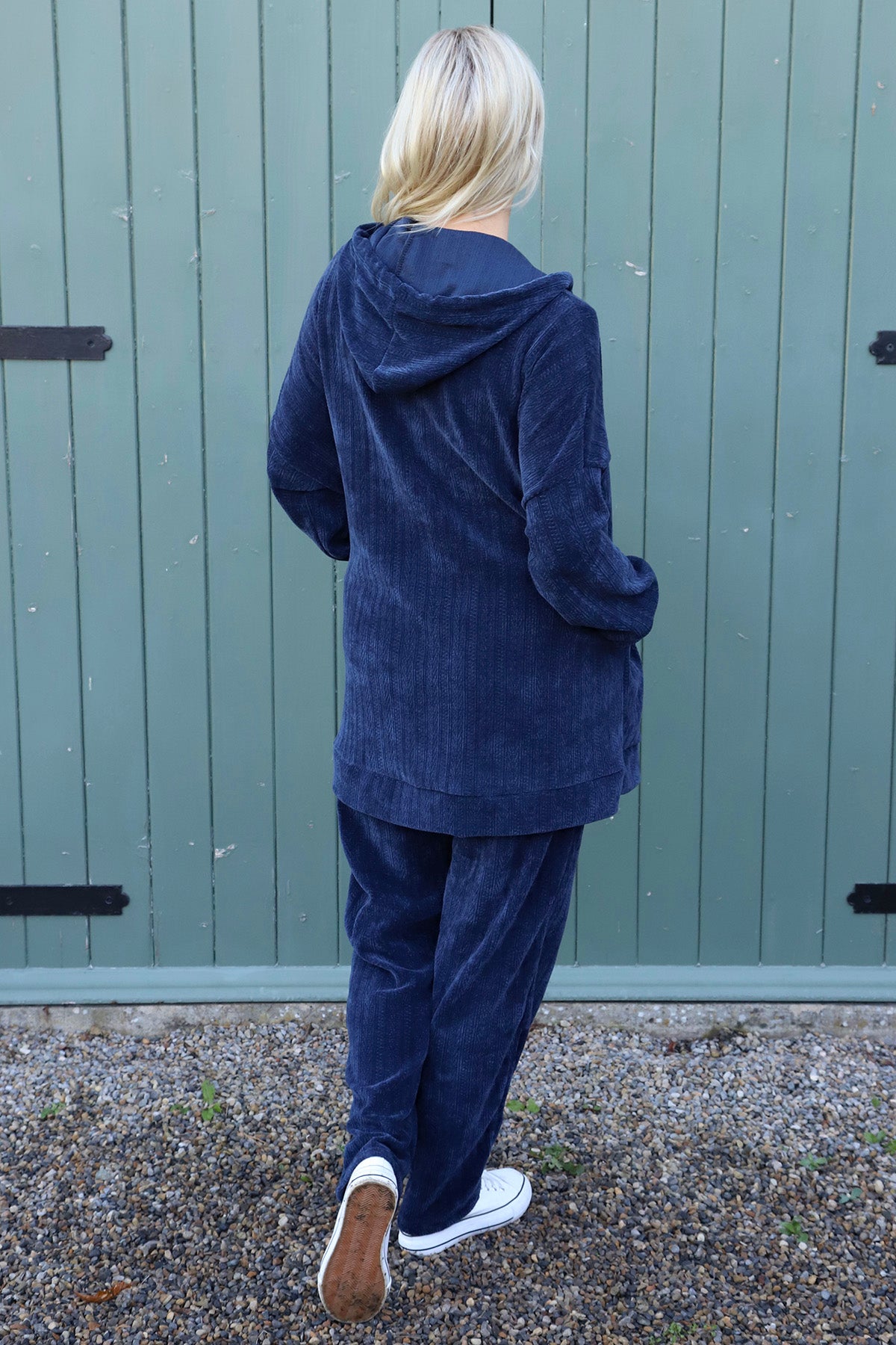 Hermione Zip Hooded Top Navy