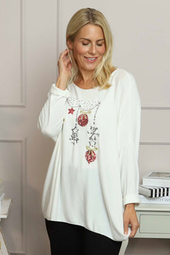 Lillian Christmas Jumper Cream