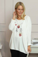 Lillian Christmas Jumper Cream Cream - Lillian Christmas Jumper Cream