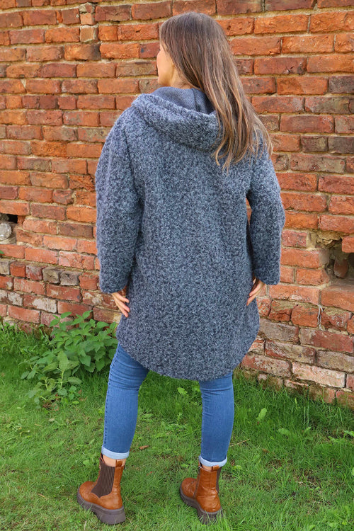 Sheila Zip Hooded Jacket Navy - Image 4