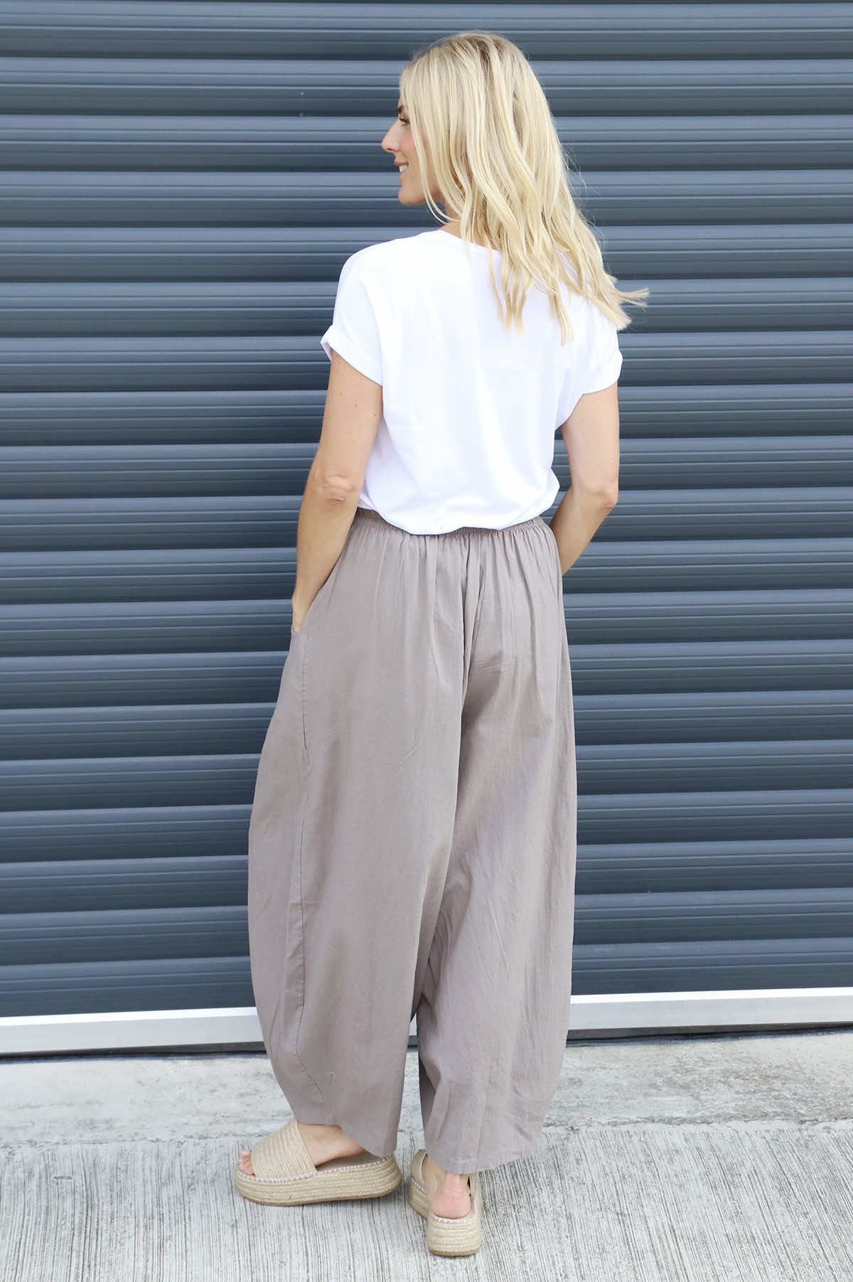 Evelyn Linen Trousers Mocha