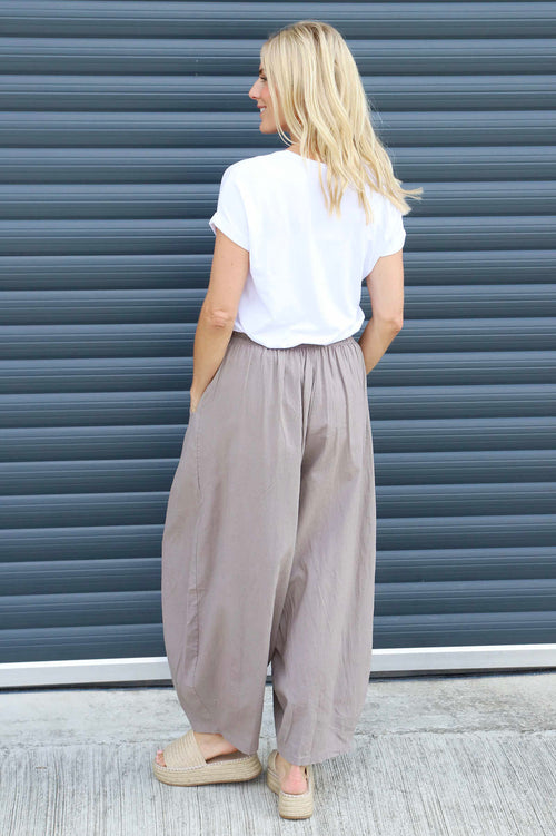 Evelyn Linen Trousers Mocha - Image 4