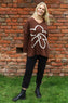 Roxanna Flower Knitted Jumper Cocoa