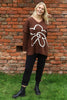 Roxanna Flower Knitted Jumper Cocoa