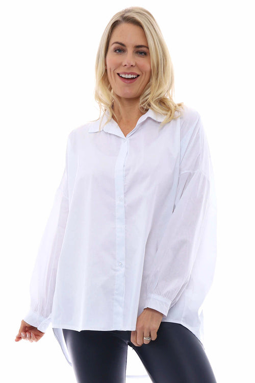 Sonya Cotton Shirt White - Image 2