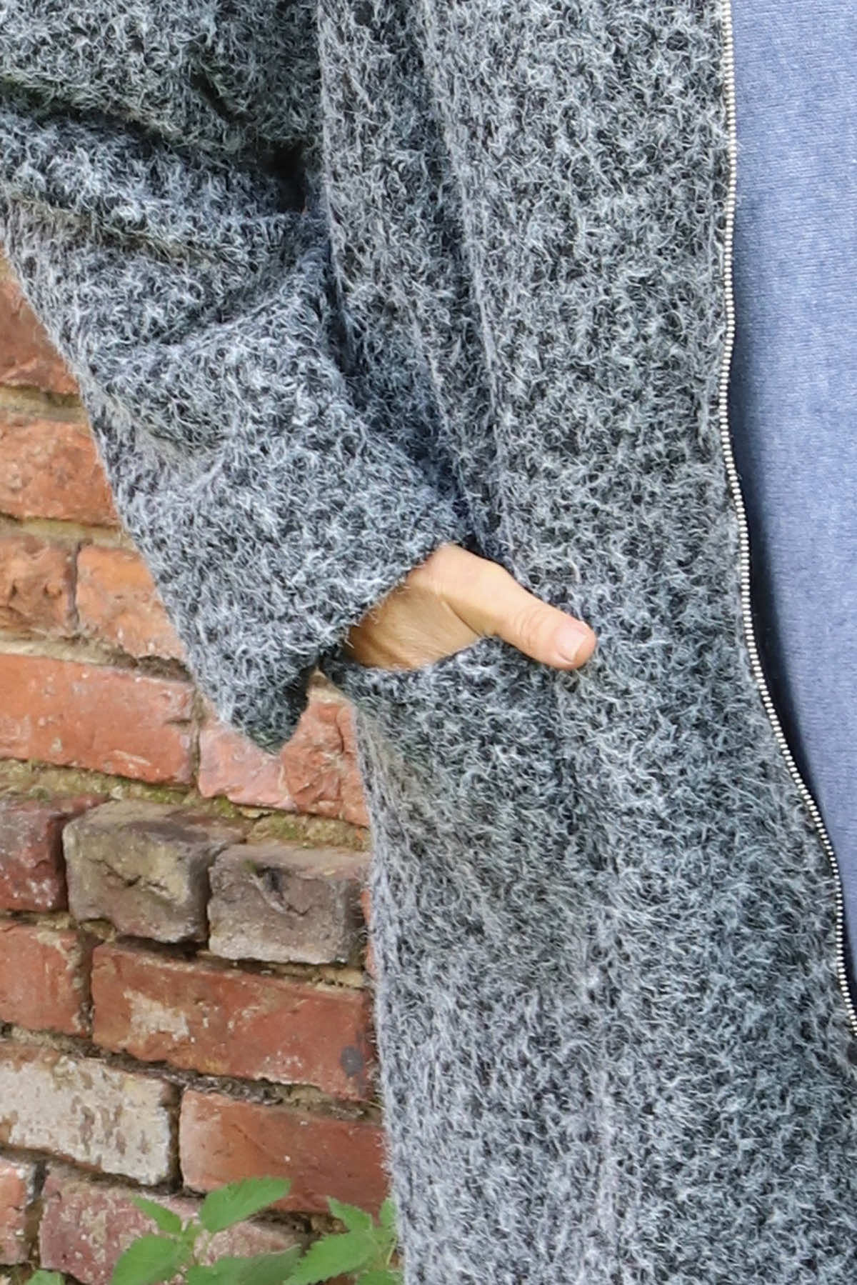 Sheila Zip Hooded Jacket Grey