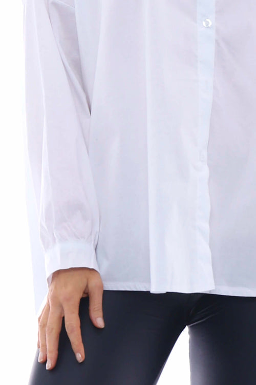Sonya Cotton Shirt White - Image 3