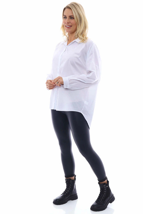 Sonya Cotton Shirt White - Image 5