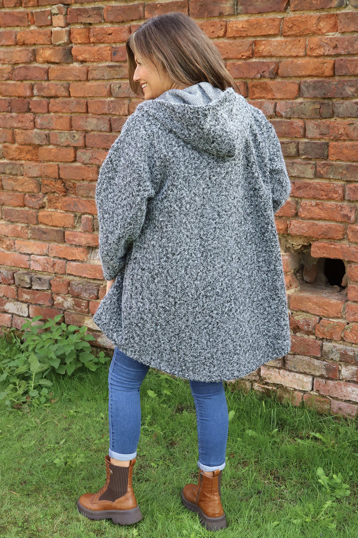 Sheila Zip Hooded Jacket Grey