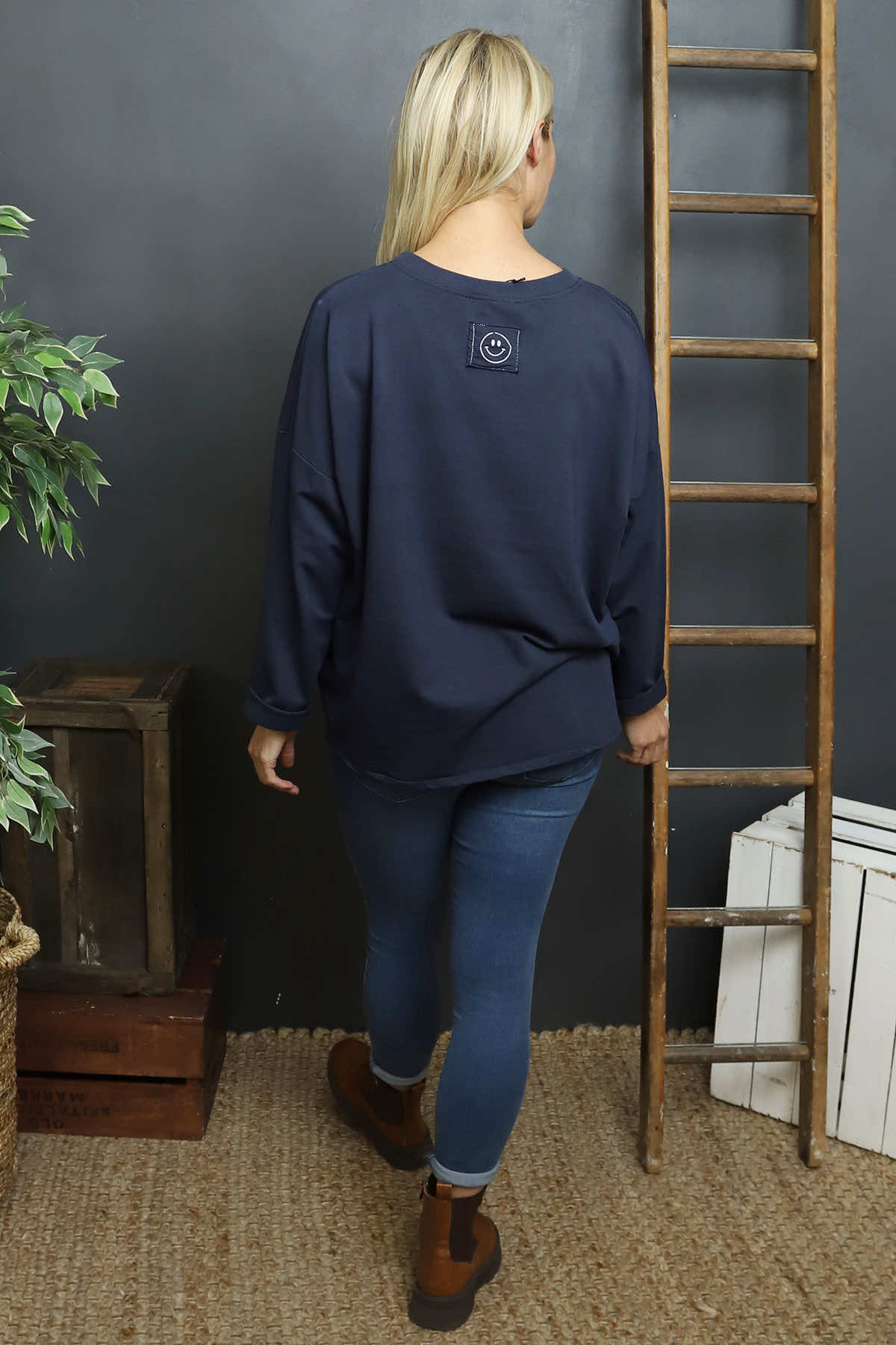 Alora Cotton Top Navy