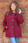 Marzia Button Jacket Wine