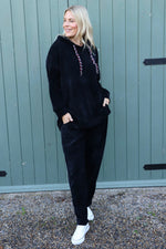 Alexandra Hooded Top Black Black - Alexandra Hooded Top Black