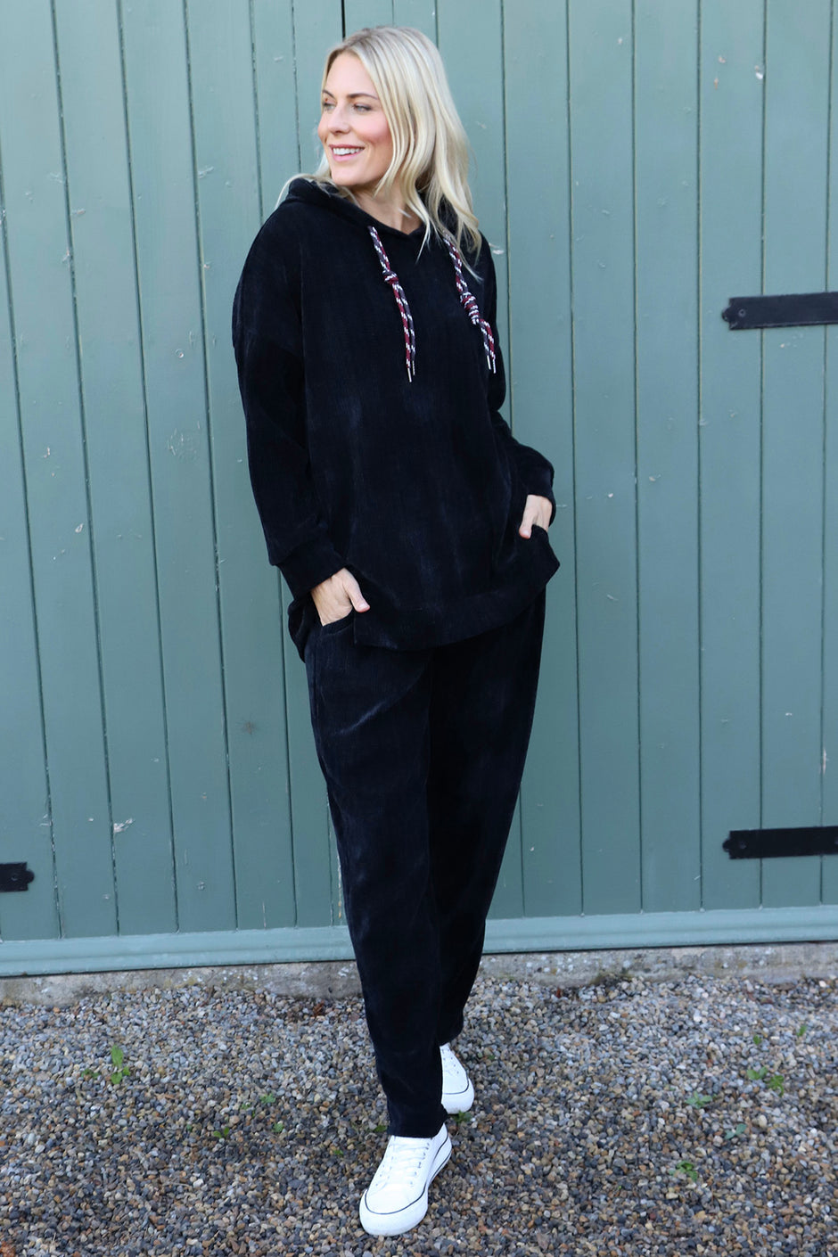 Alexandra Hooded Top Black