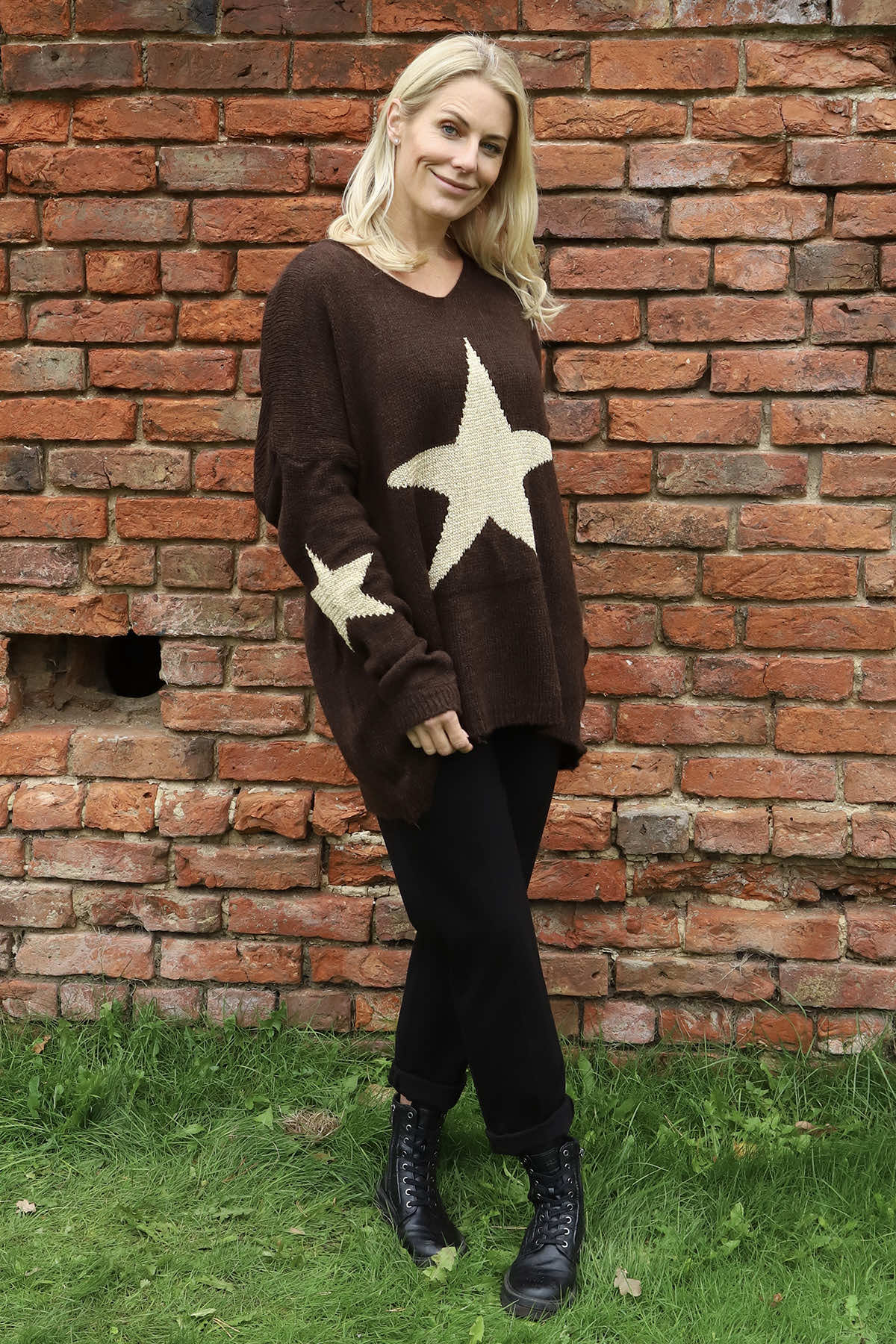 Paige Star Knitted Jumper Cocoa