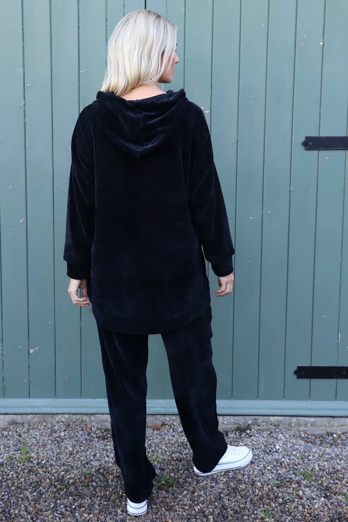 Alexandra Hooded Top Black