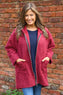 Sheila Zip Hooded Jacket Wine
