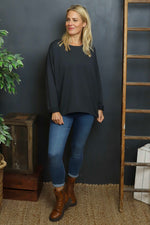 Alora Cotton Top Charcoal Charcoal - Alora Cotton Top Charcoal