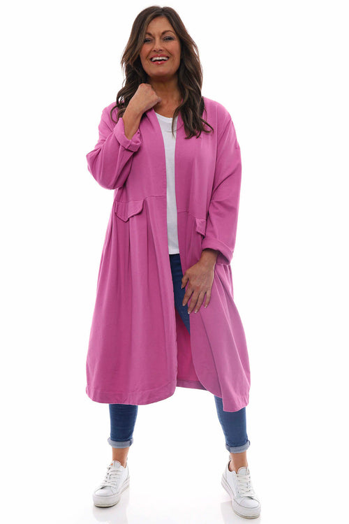 Kapri Jersey Jacket Fuchsia