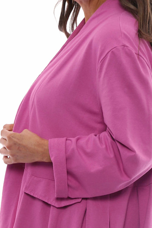 Kapri Jersey Jacket Fuchsia - Image 5