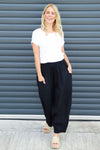 Evelyn Linen Trousers Black