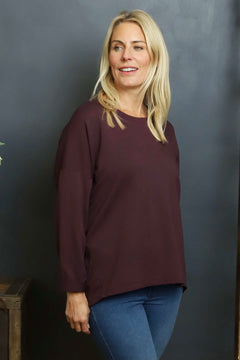 Alora Cotton Top Burgundy