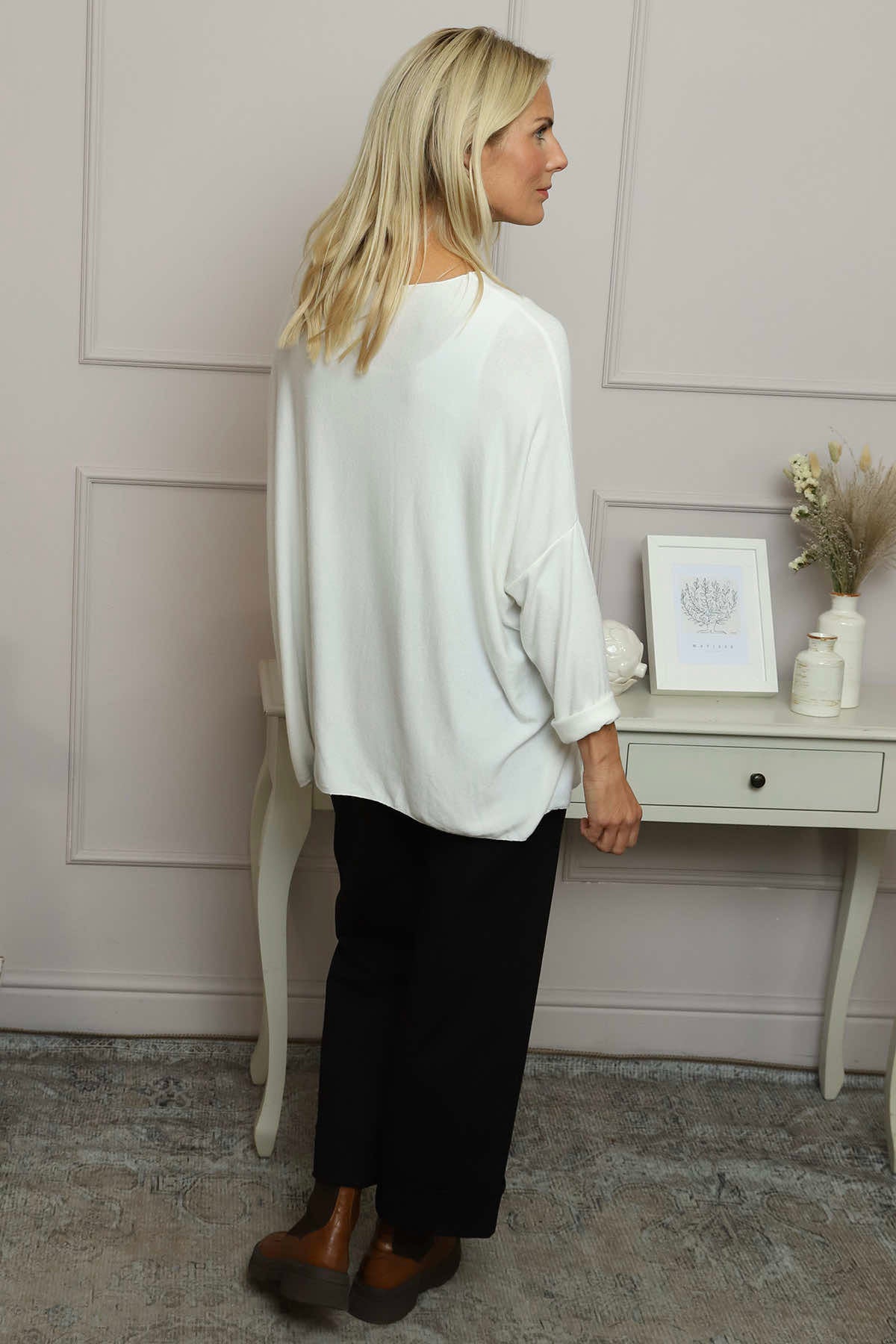 Lillian Bow Jumper Cream
