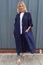 Meryl Long Cotton Jacket Navy