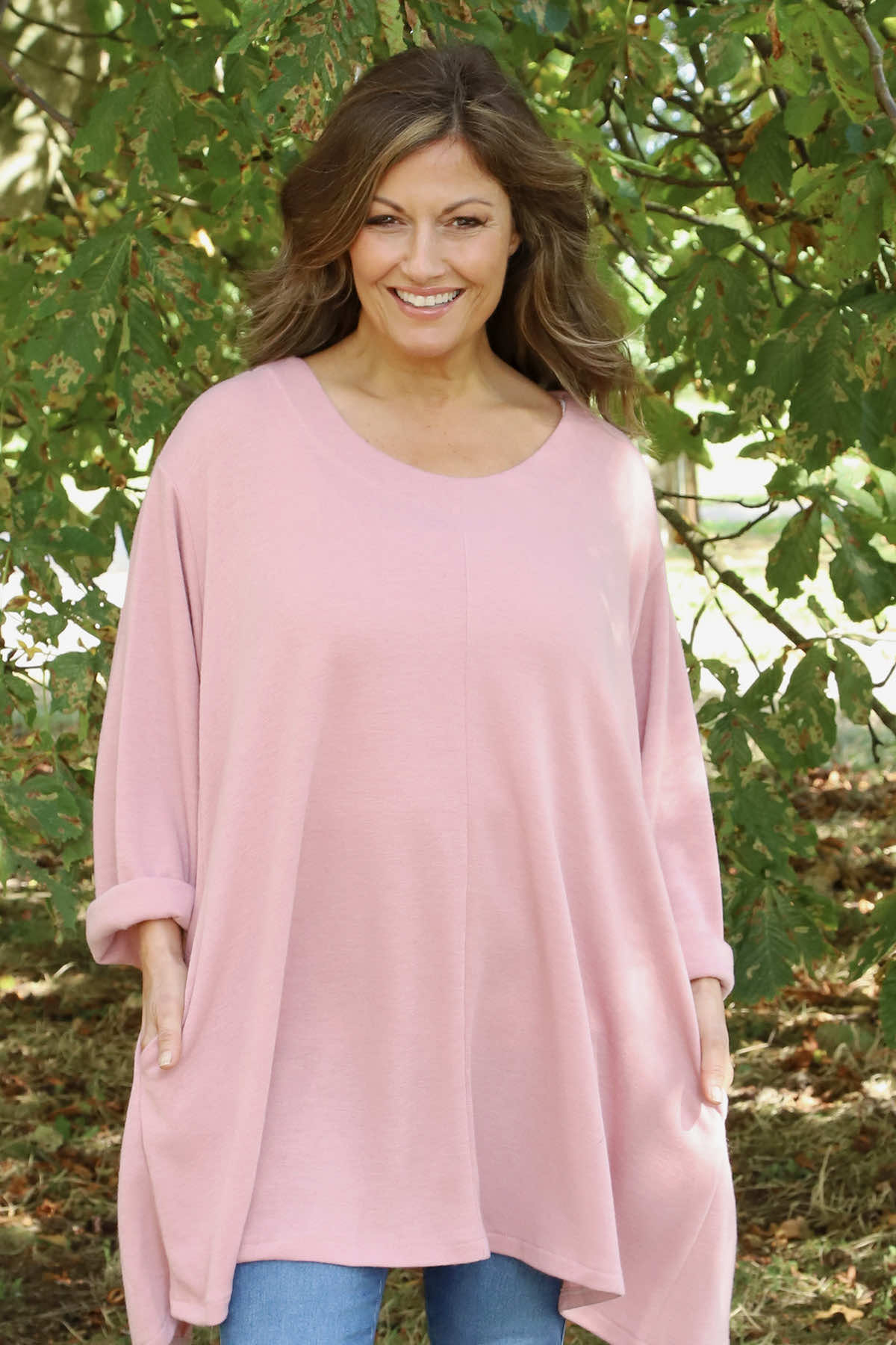 Beverley Oversize Knitted Top Pink
