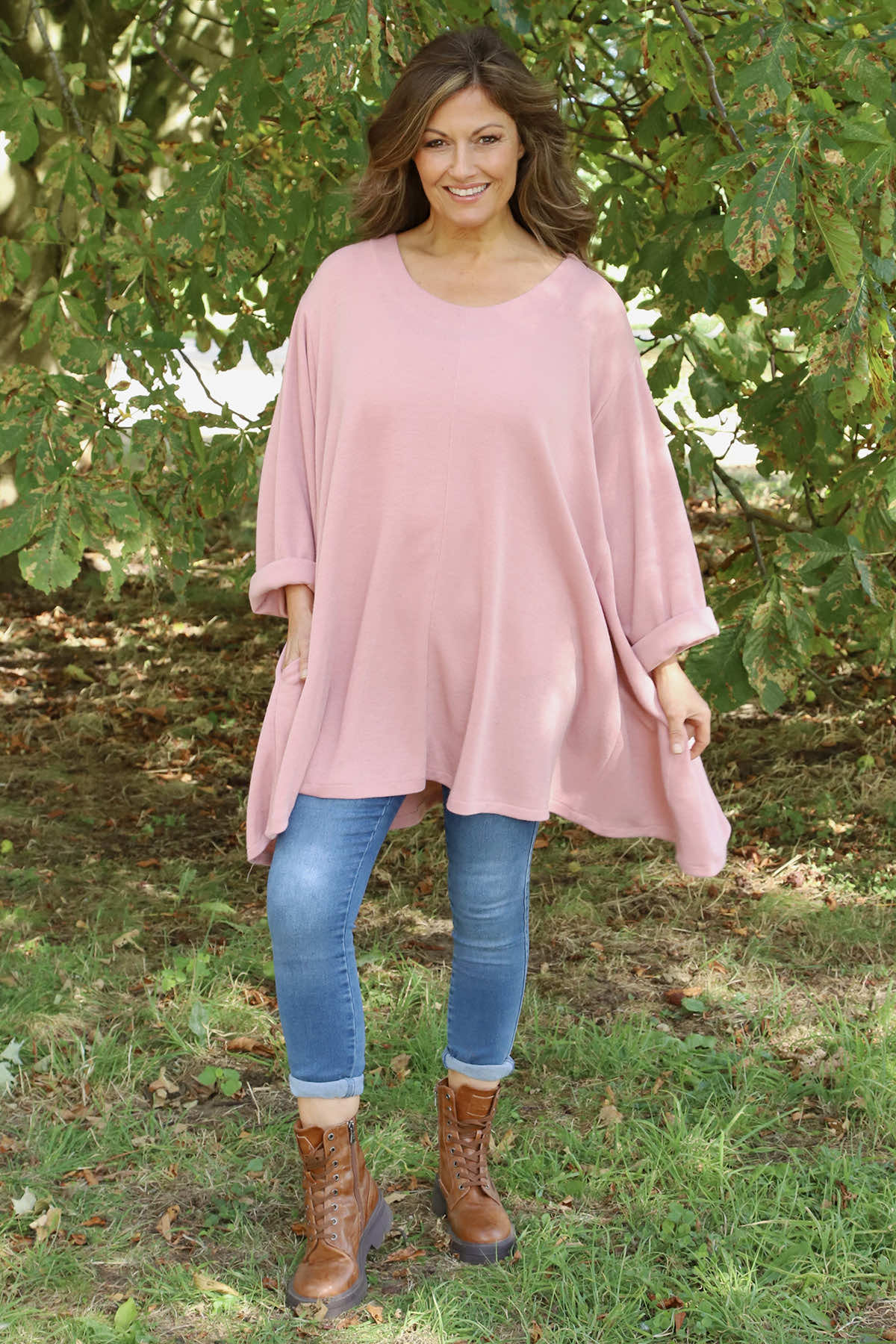 Beverley Oversize Knitted Top Pink