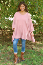 Beverley Oversize Knitted Top Pink Pink - Beverley Oversize Knitted Top Pink