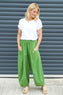 Evelyn Linen Trousers Green