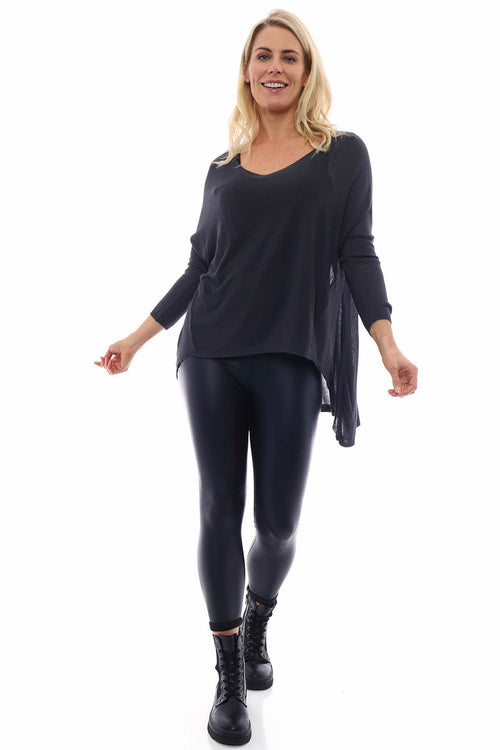 Flore Top Charcoal